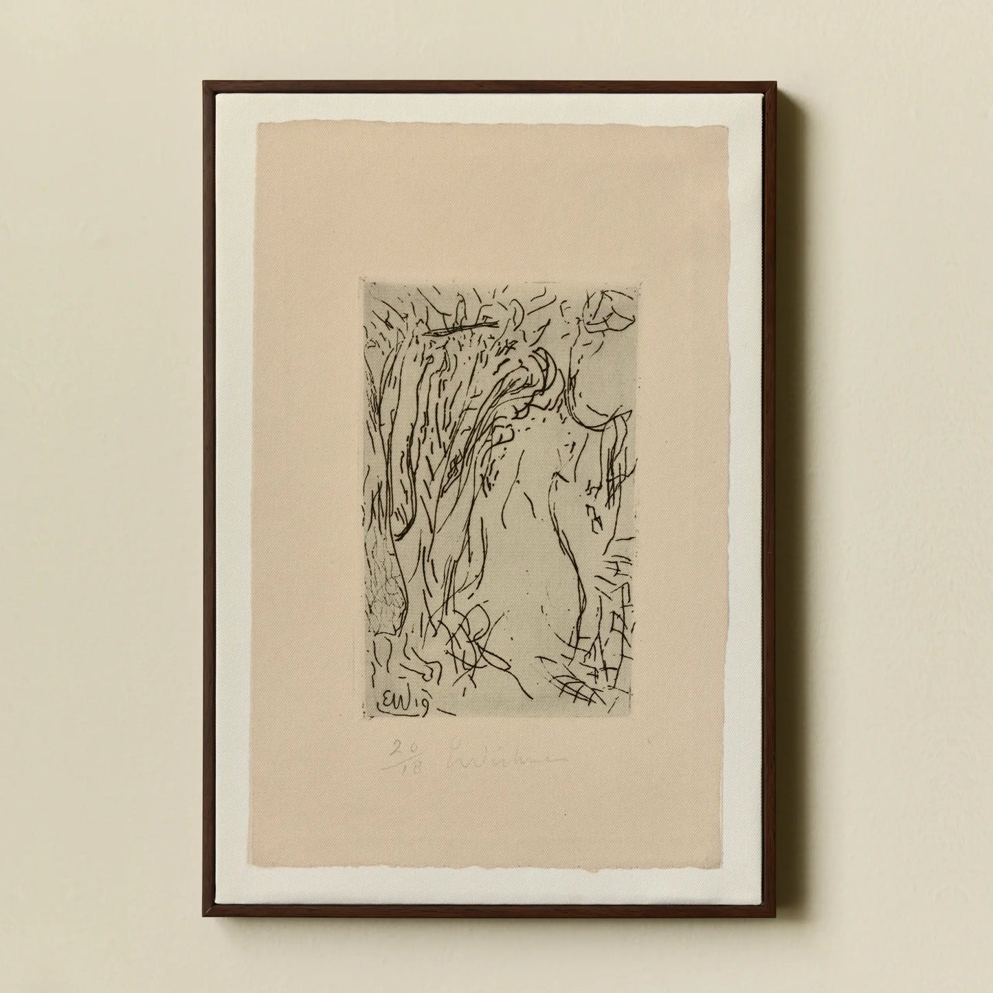 Drawing Abstract Portrait Forest Scene by Erich Wichmann Framed Wall Art on CanvasAbstract Forest Scene by Erich Wichmann Framed Wall Art on Canvas