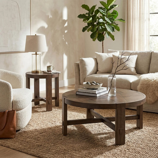 Abstract Coffee Table | Smoked Acacia