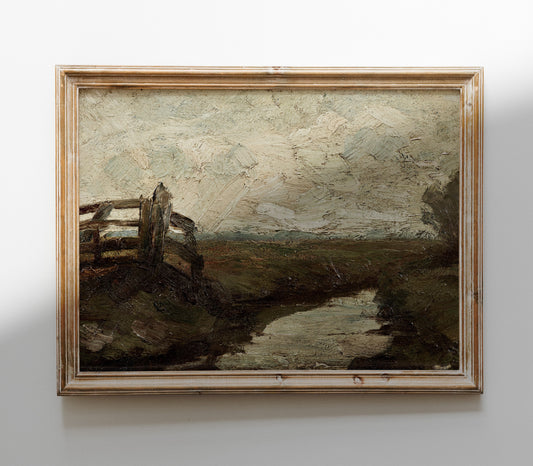 Vintage Farm Landscape Art Print L0117