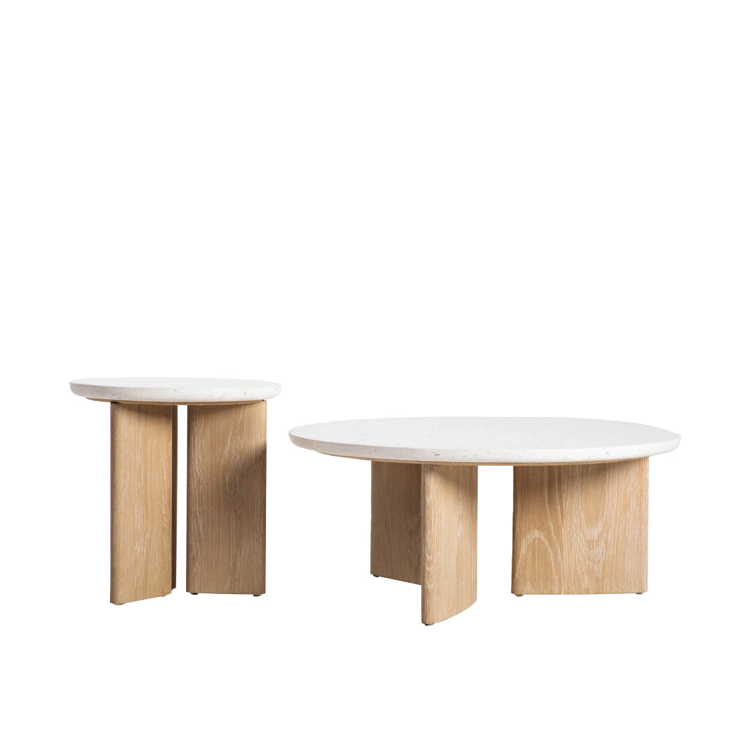 Infinity Coffee Table - Seashell Finish