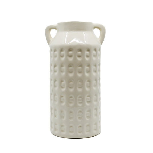 Finley Textured Vase | Cream