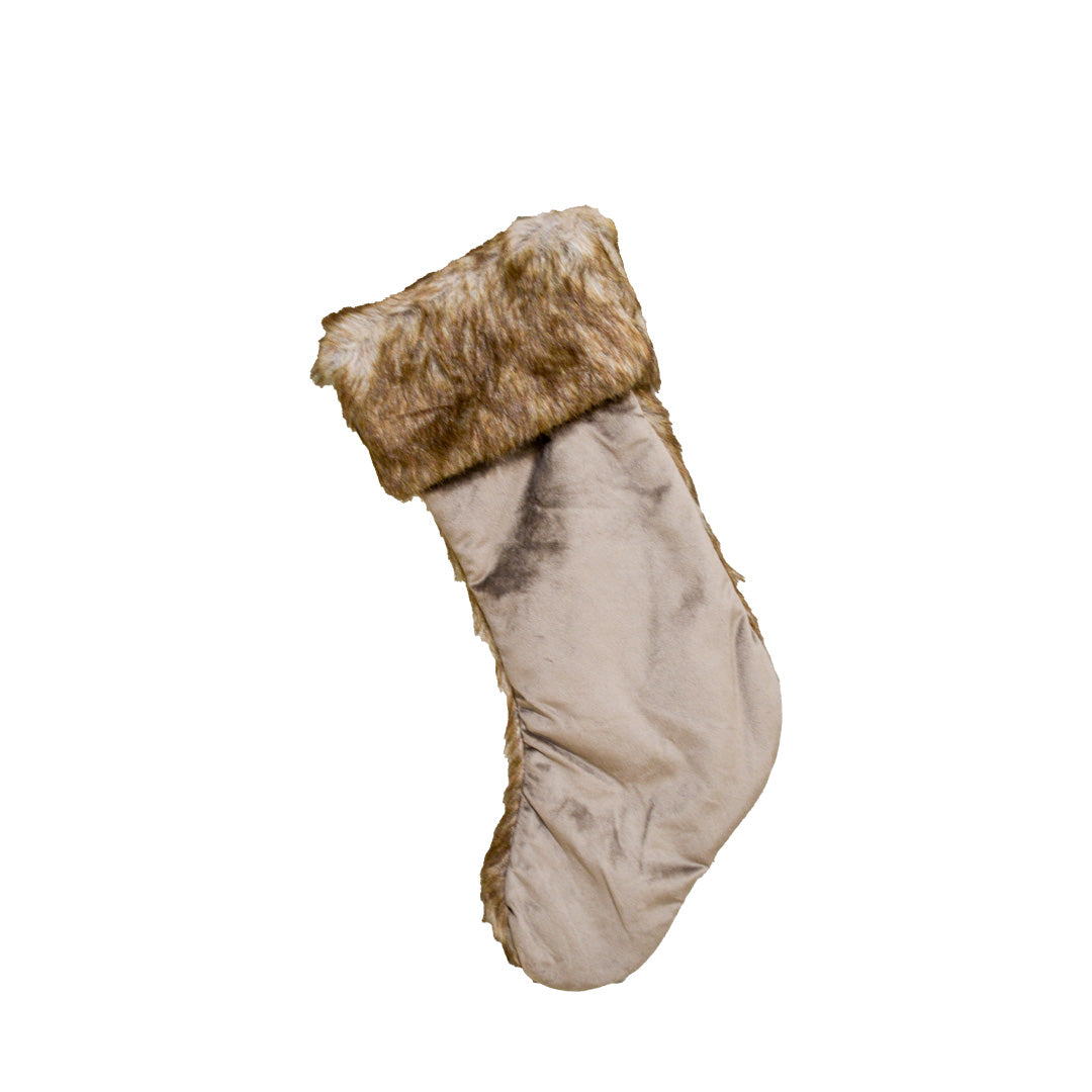 Brown Faux Fur Stocking