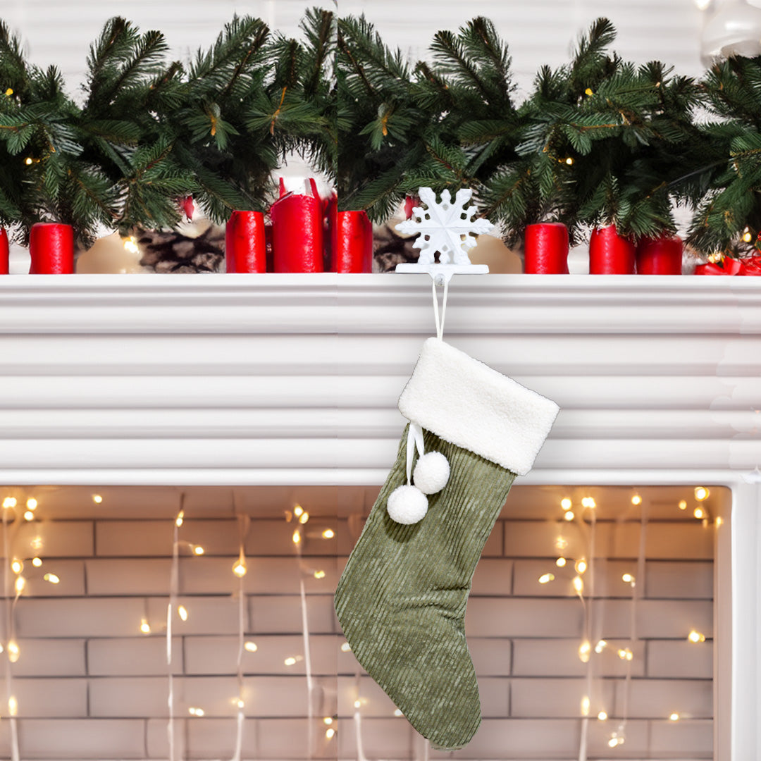 Green Corduroy Stocking