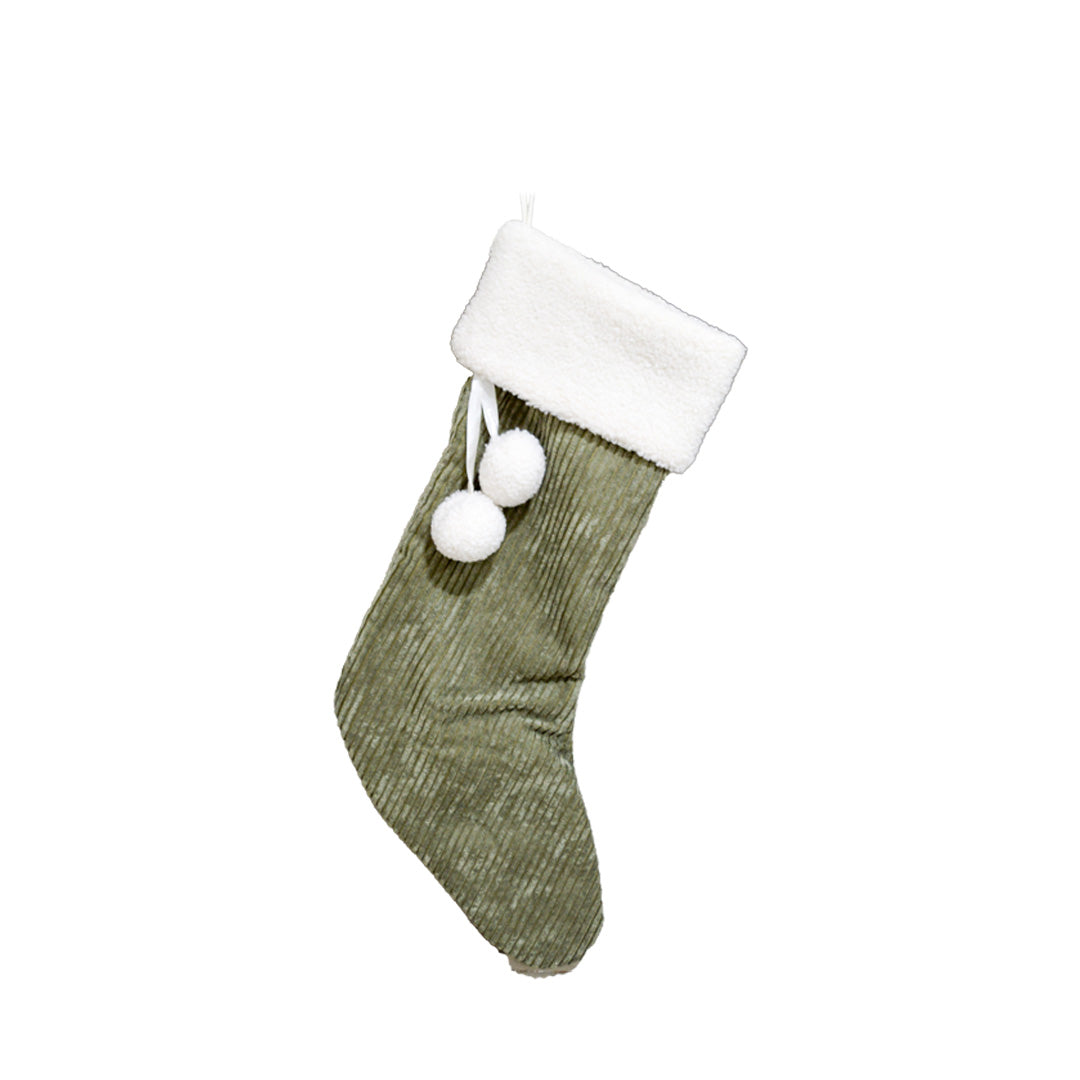 Green Corduroy Stocking