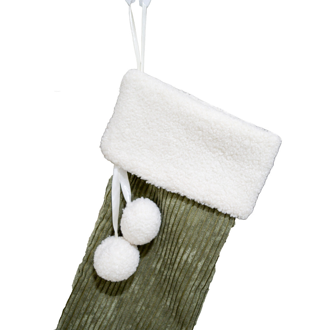 Green Corduroy Stocking