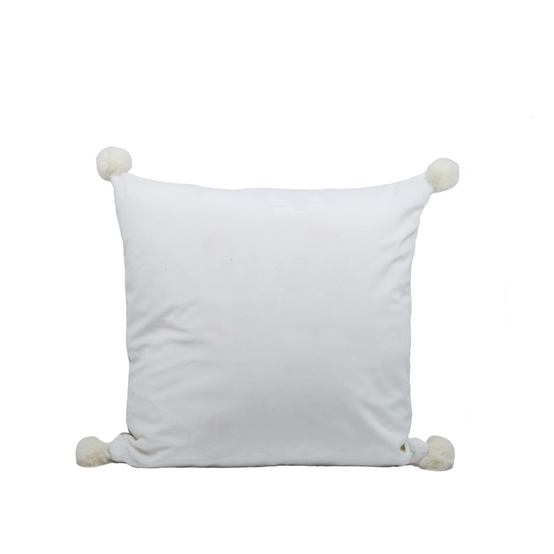 Holly Print Velvet Cushion