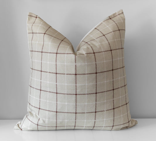 Niall | Neutral Interlock Geo Pillow Cover