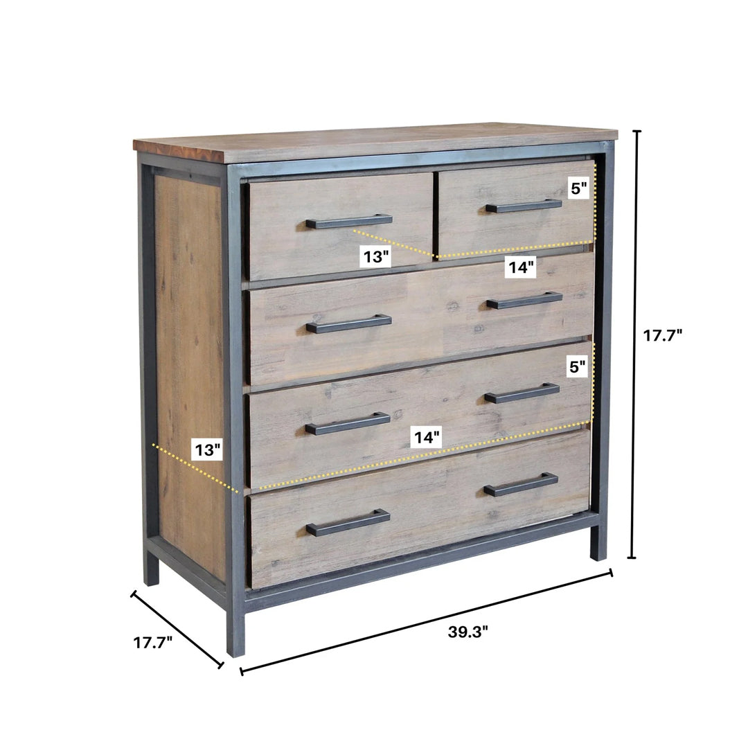 Irondale 5 Drawer Chest Dresser