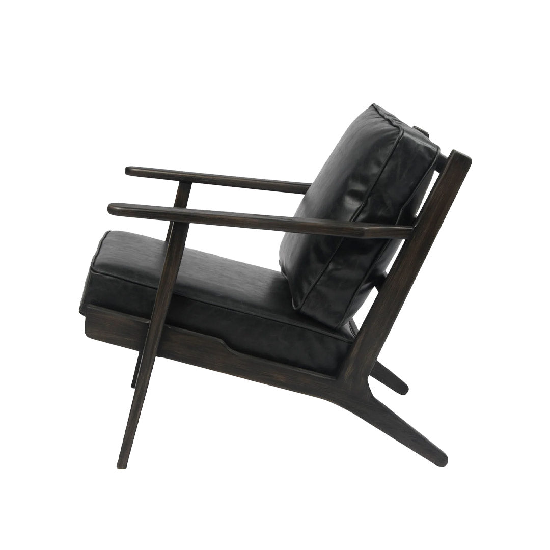 Junior Accent Chair - Antique Black Leather