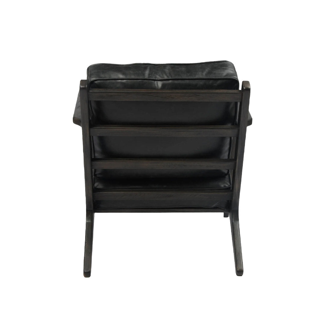 Junior Accent Chair - Antique Black Leather