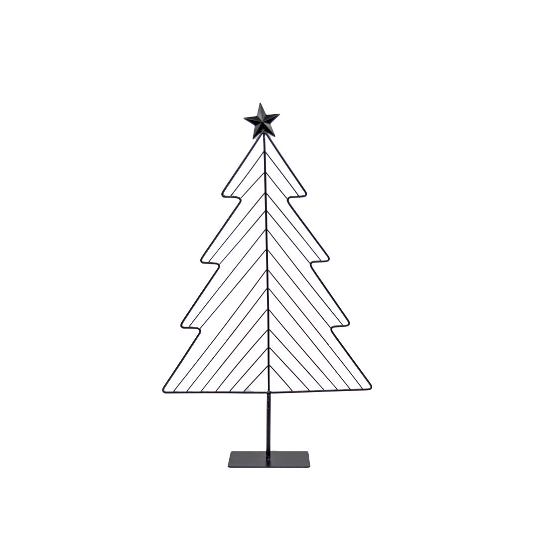 19" Black Metal Tree Decor