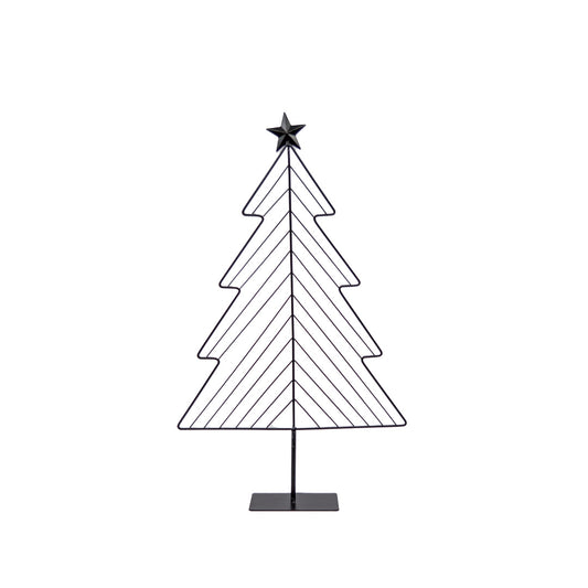 19" Black Metal Tree Decor