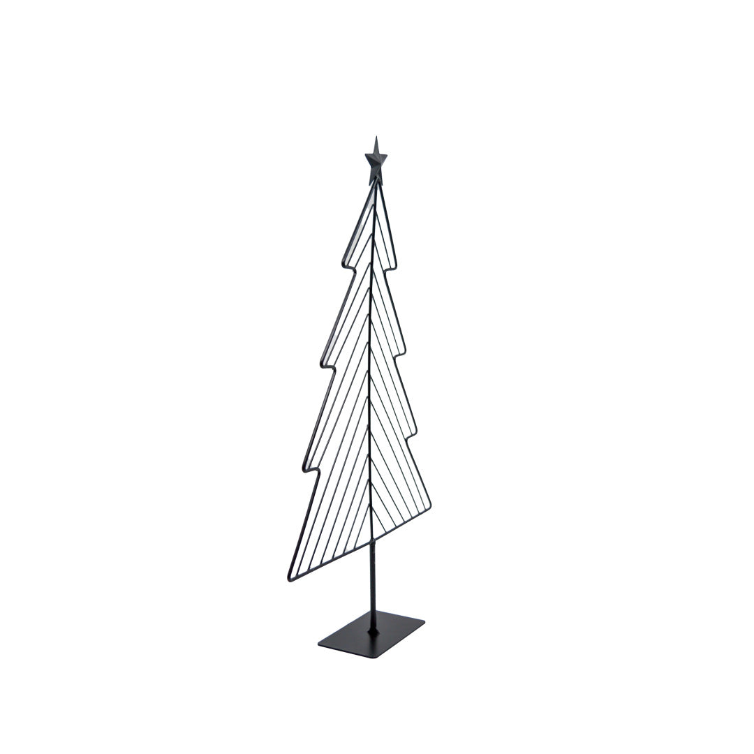 19" Black Metal Tree Decor
