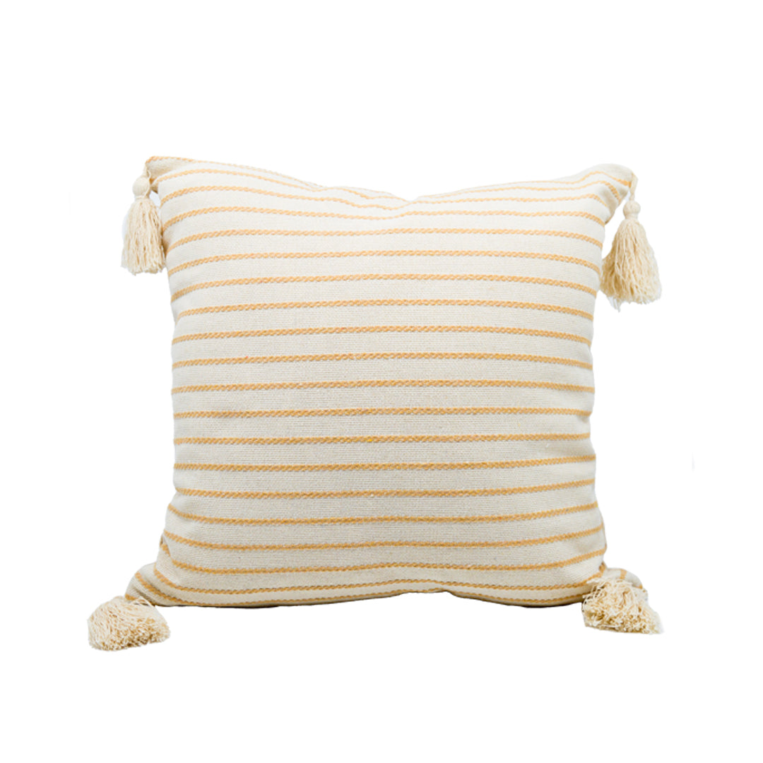 Skye Ochre Striped Cushion