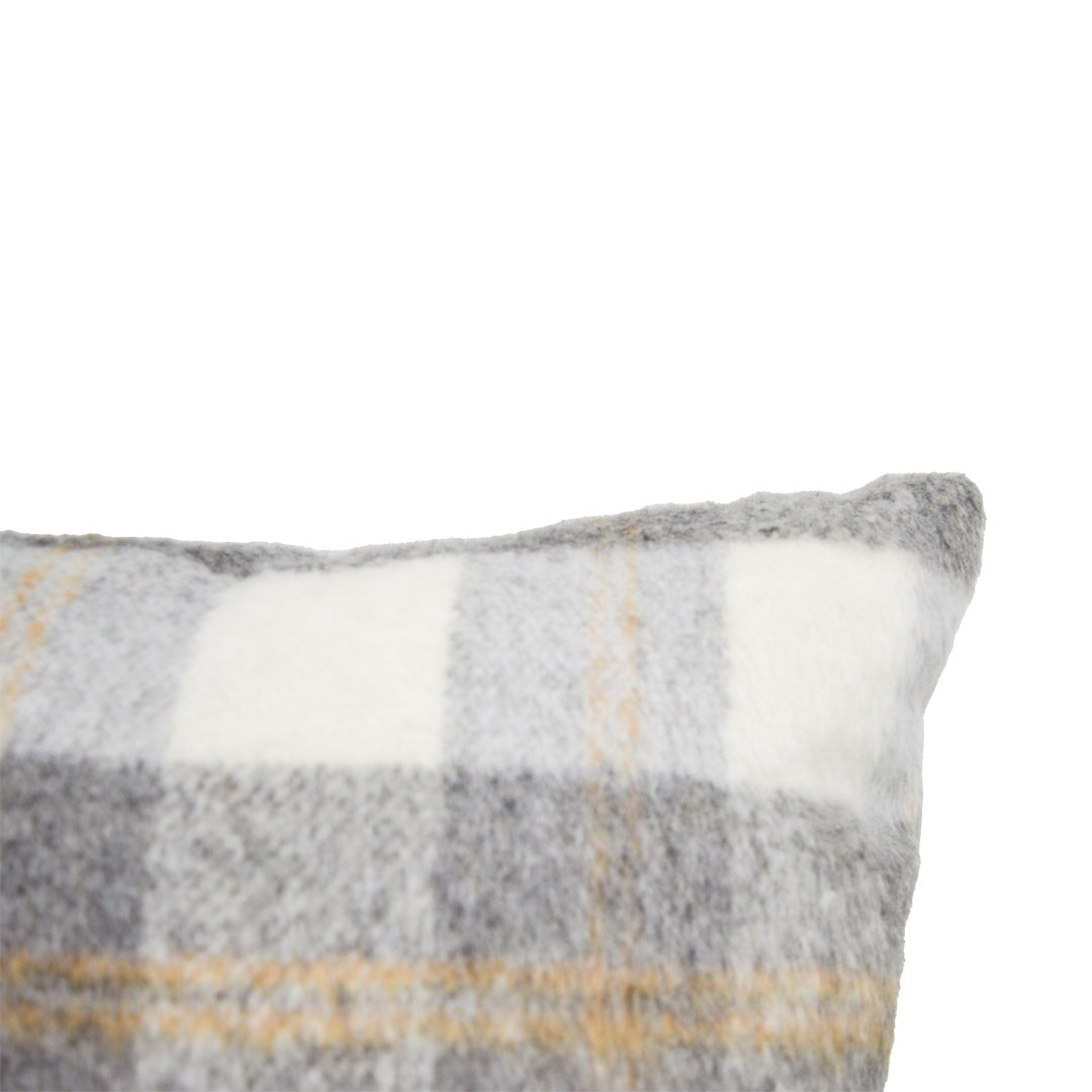 Grey & White Plaid Cushion