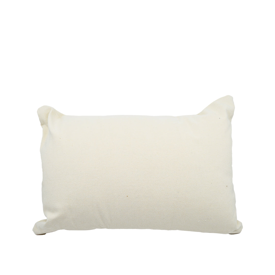 Postal Rectangular Natural Cushion with Braided Trim