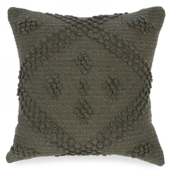Green Looped Motif Cushion