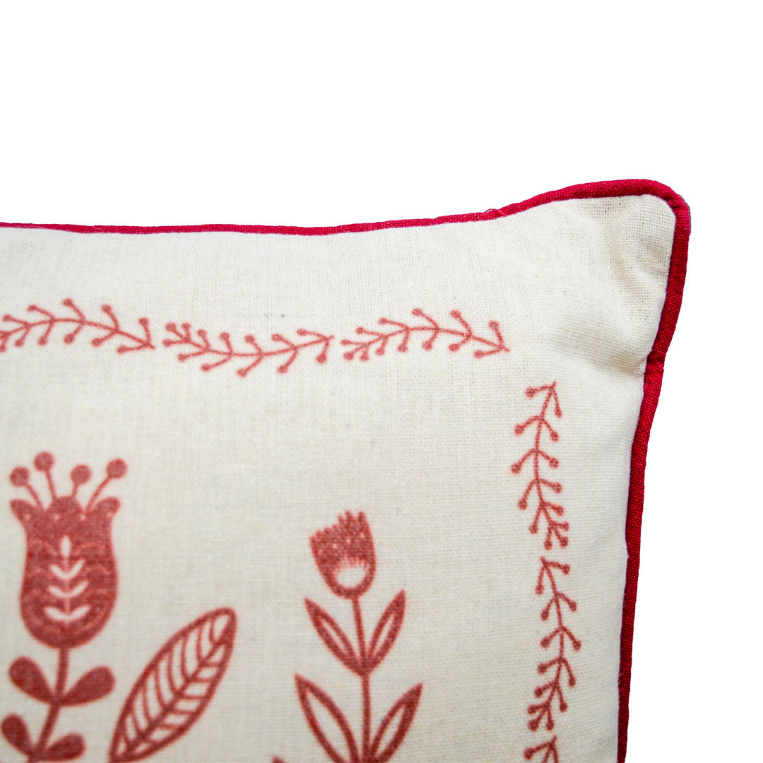 Red Scandi Cushion