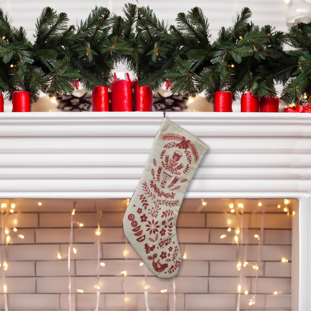 Red Scandi Stocking