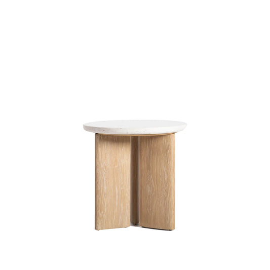 Infinity Side Table | Seashell Finish
