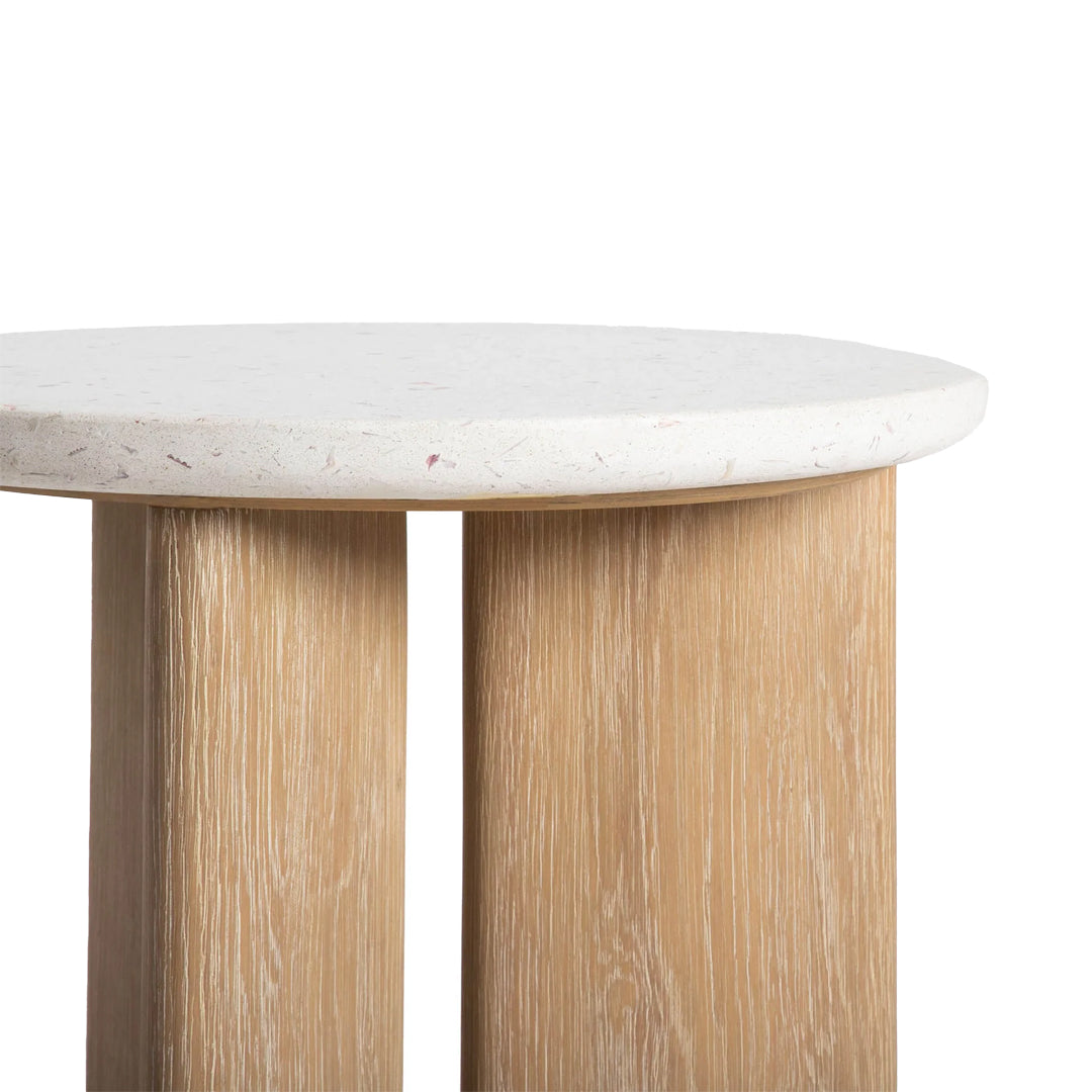 Infinity Side Table - Seashell Finish