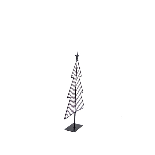 15.5" Black Metal Tree Decor