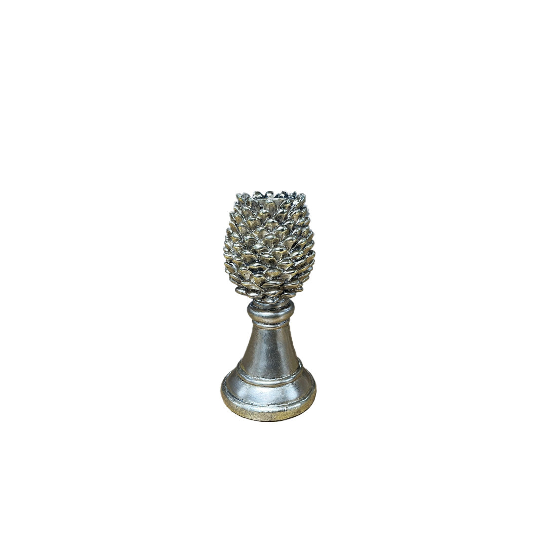 Gold Pinecone Candle Holder