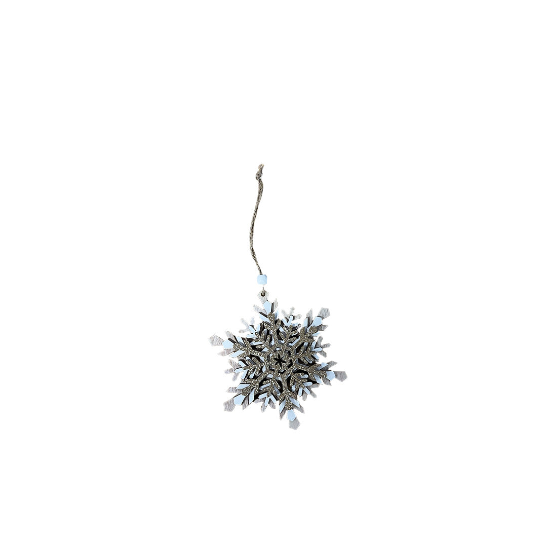 Large Glitter Snowflake Ornament