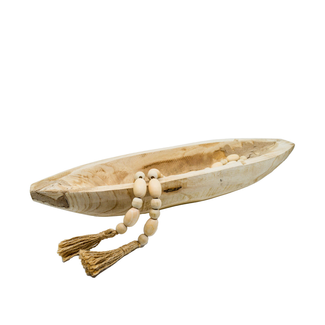 Natural Bead Garland - 38"