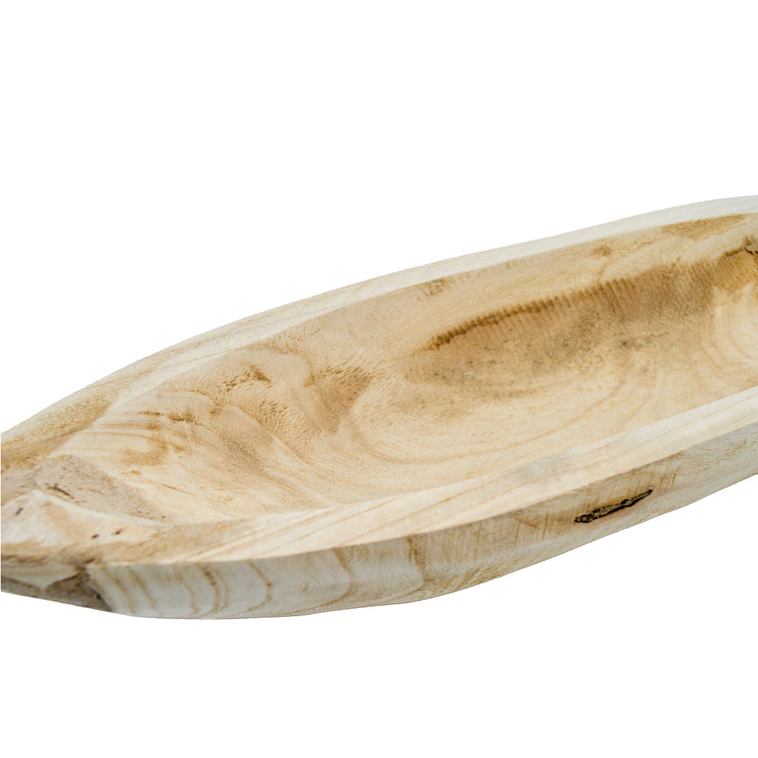 Noah Natural Oval Wooden Bowl