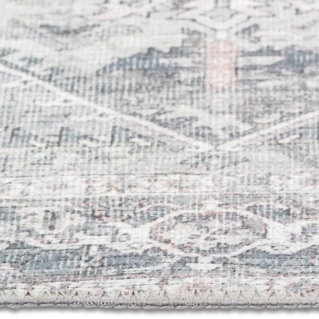 Aura Washable Spill Proof Grey Area Rug