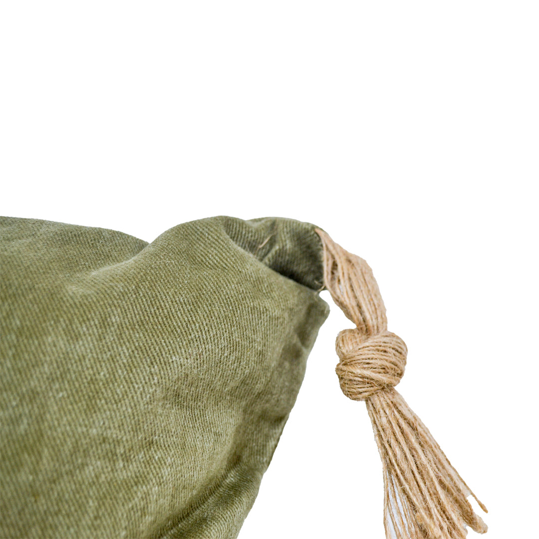 Westyn Olive Green Cushion with Tassels