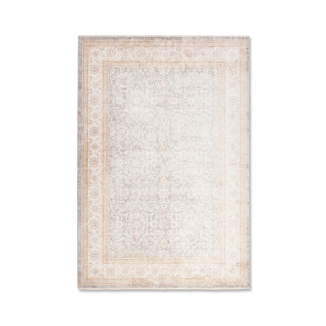 Elaxi 100% Polyester Tan Powerloomed Rug