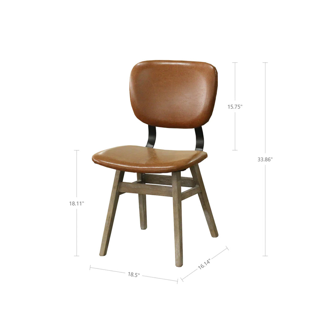 Fraser Dining Chair - Tan Brown (set of 2)