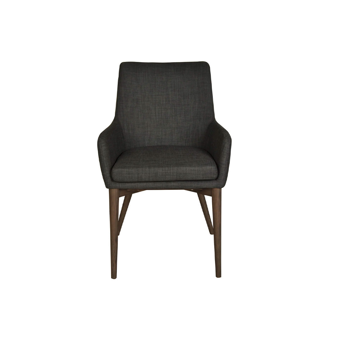 Fritz Arm Dining Chair - Dark Grey (set of 2)