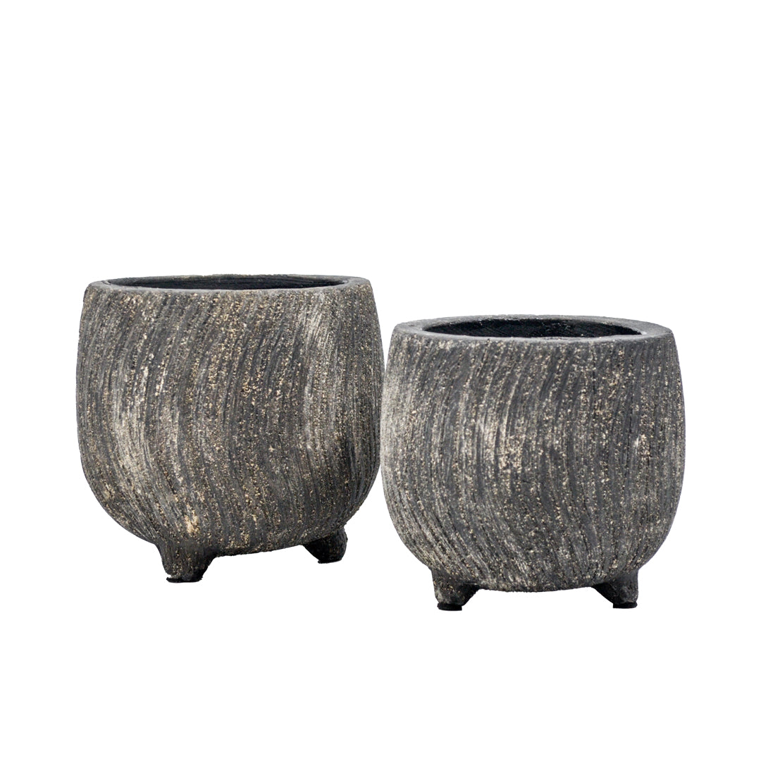 Greer Textured Cement Pot - Large