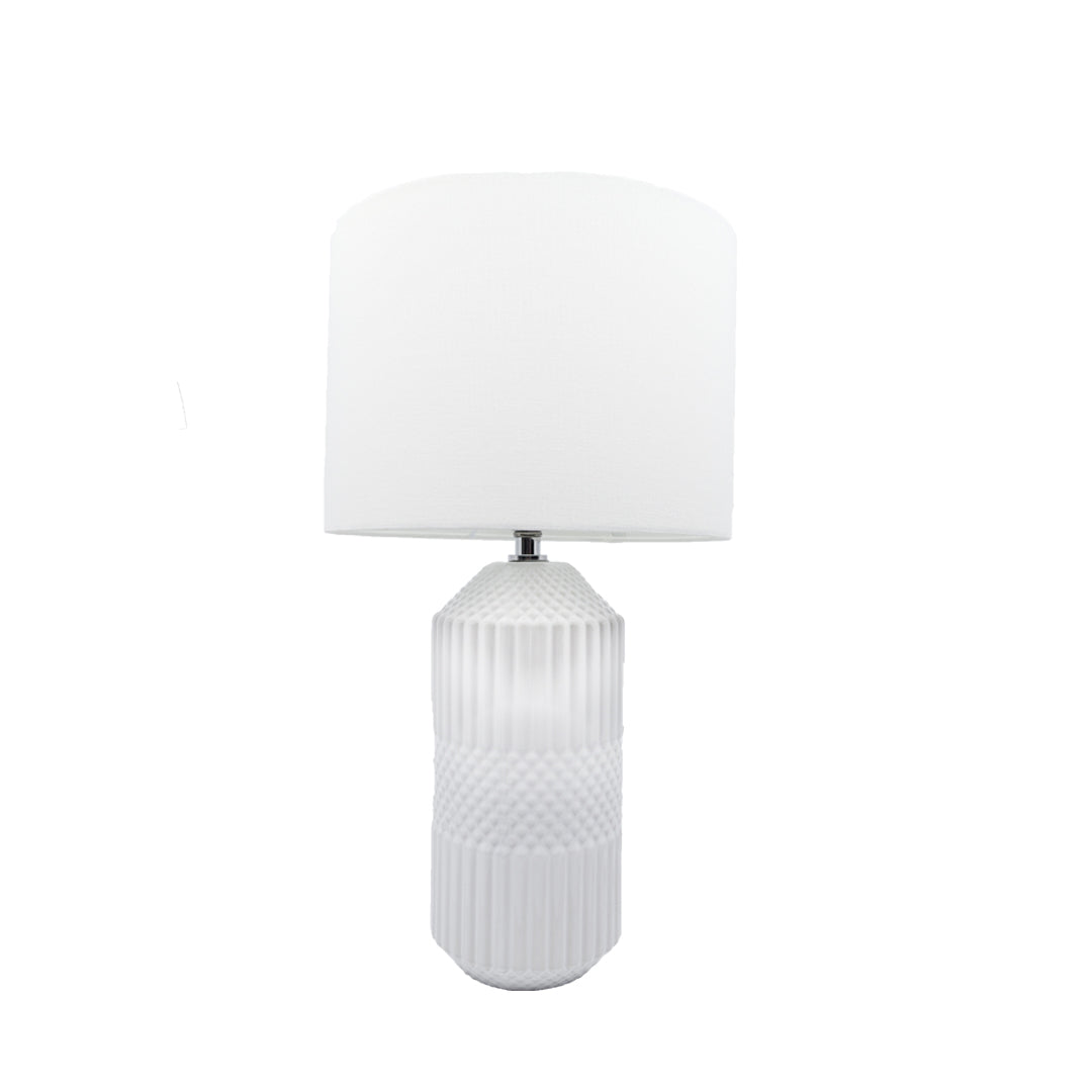 Ramiro Off-White Textured Base Table Lamp