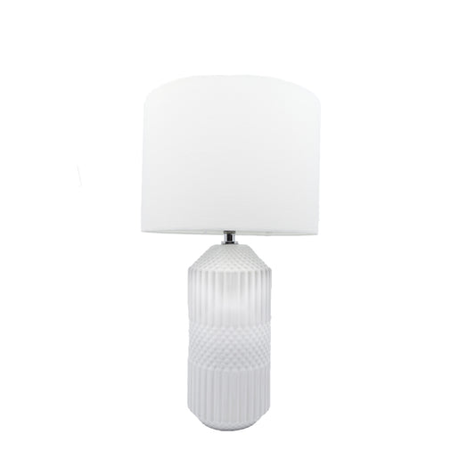 Ramiro Off-White Textured Base Table Lamp