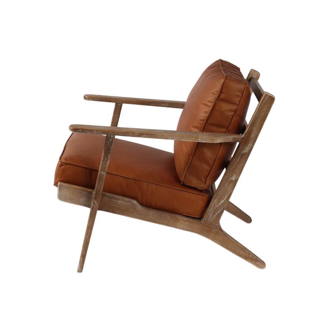 Junior Accent Chair - Camel Brown Leather