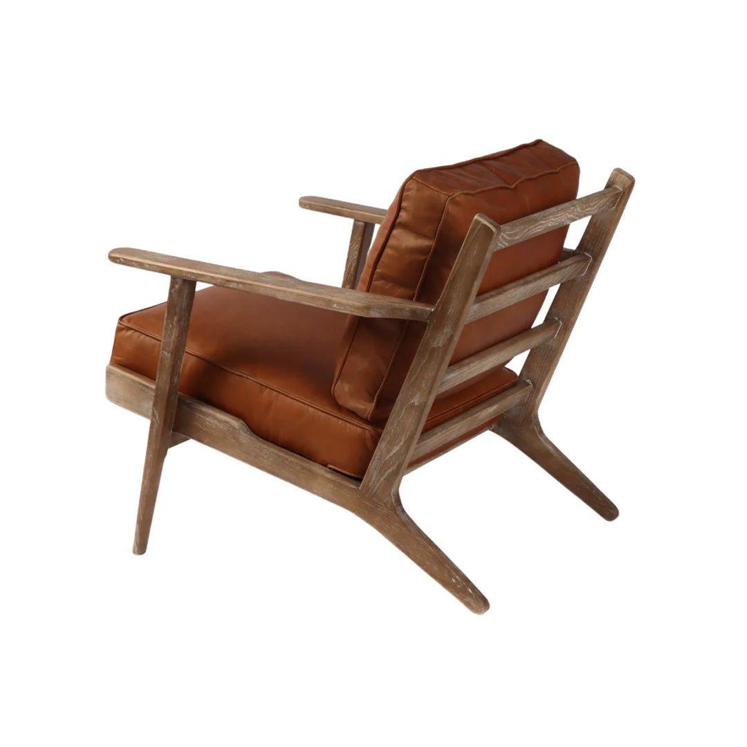 Junior Accent Chair - Camel Brown Leather