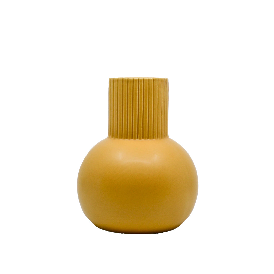 Arden Ceramic Bubble Vase - Mustard Yellow