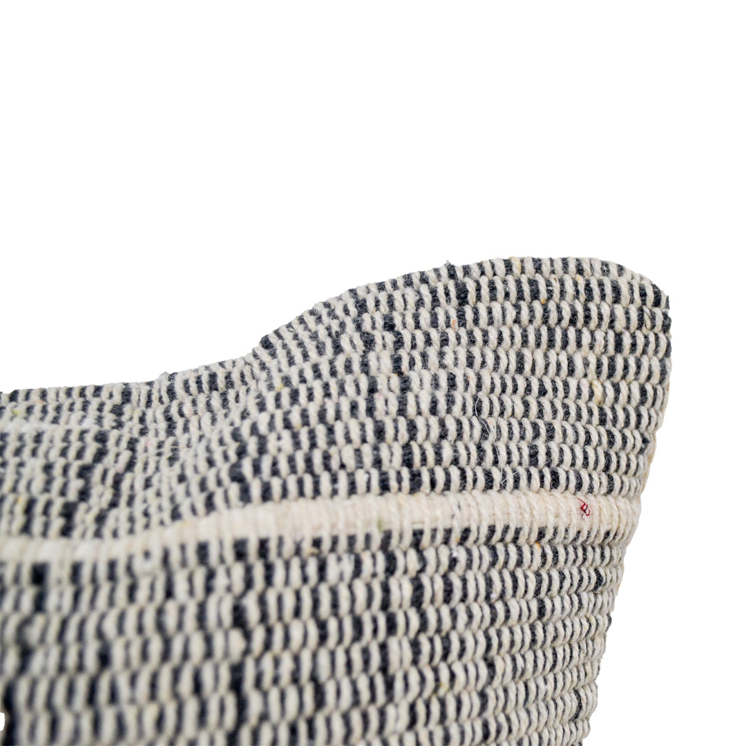 Carson Rectangular Black & Natural Cushion