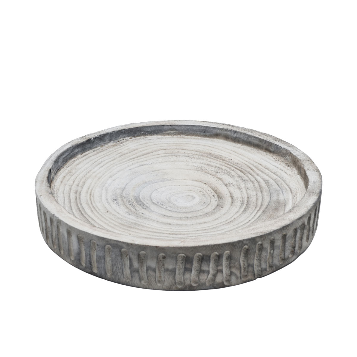 Wells White Wash Wooden Tray - Large