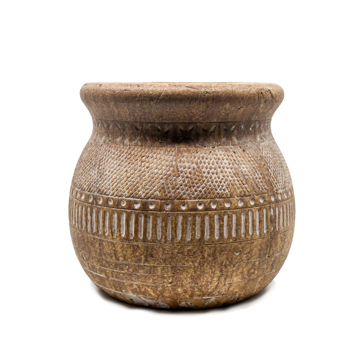 Idris Embossed Terracotta Pot - Large