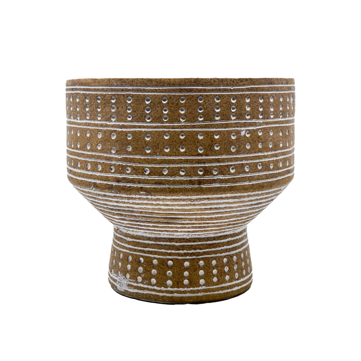 Fern Patterned Pedestal Pot - Large