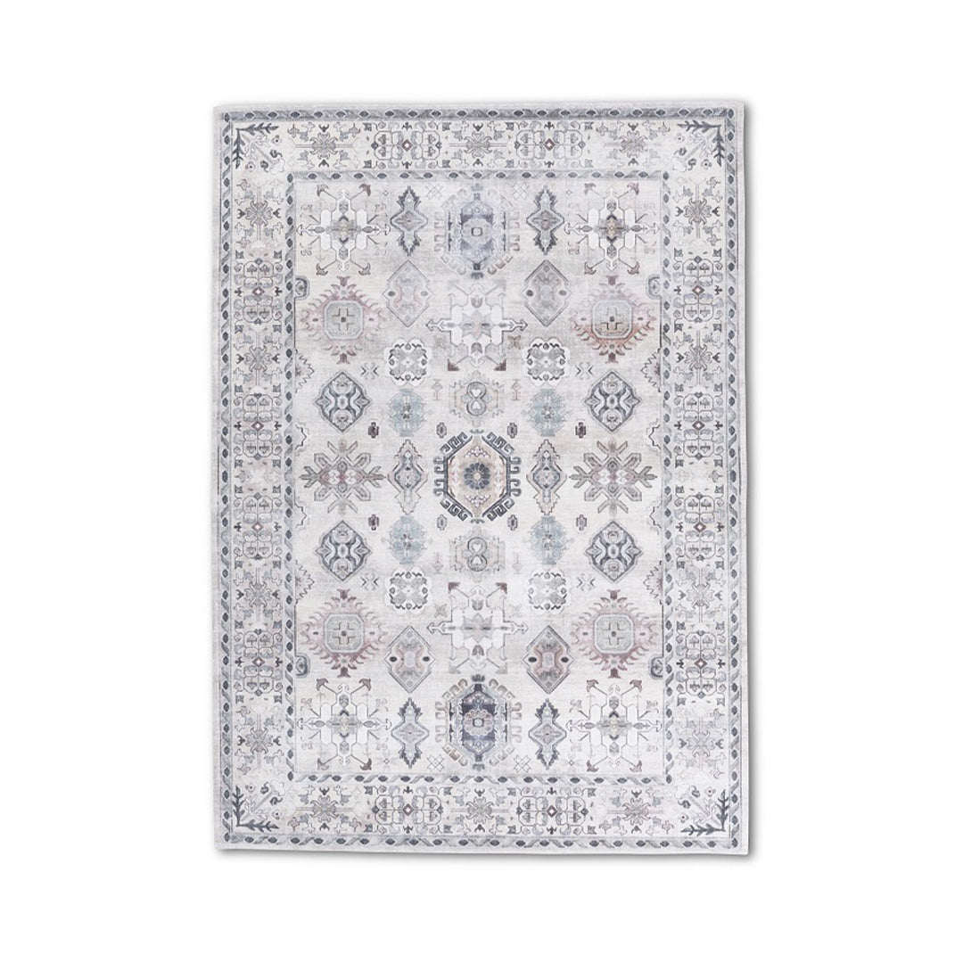 Sparx Distressed Beige Washable Transitional Rug