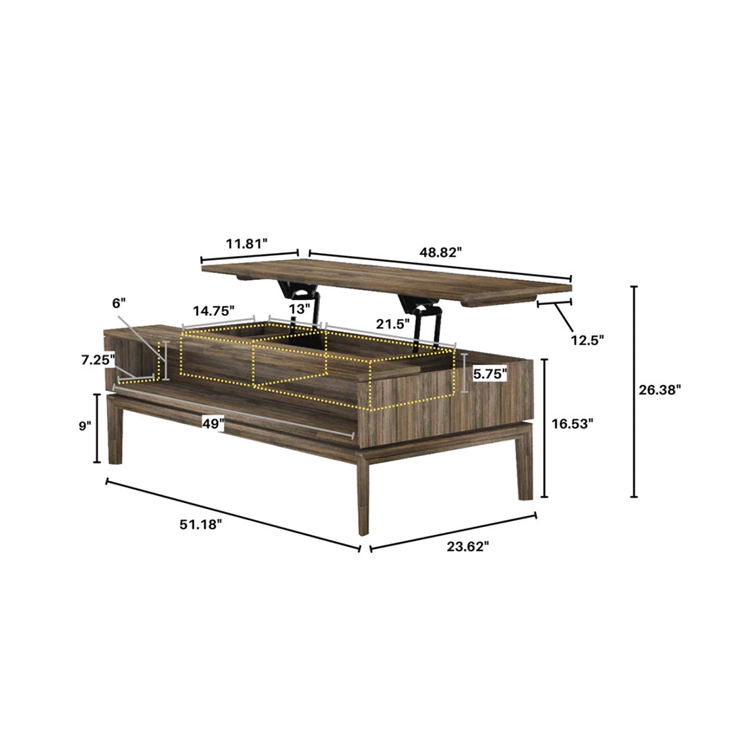 West Coffee Table w/Lift Top