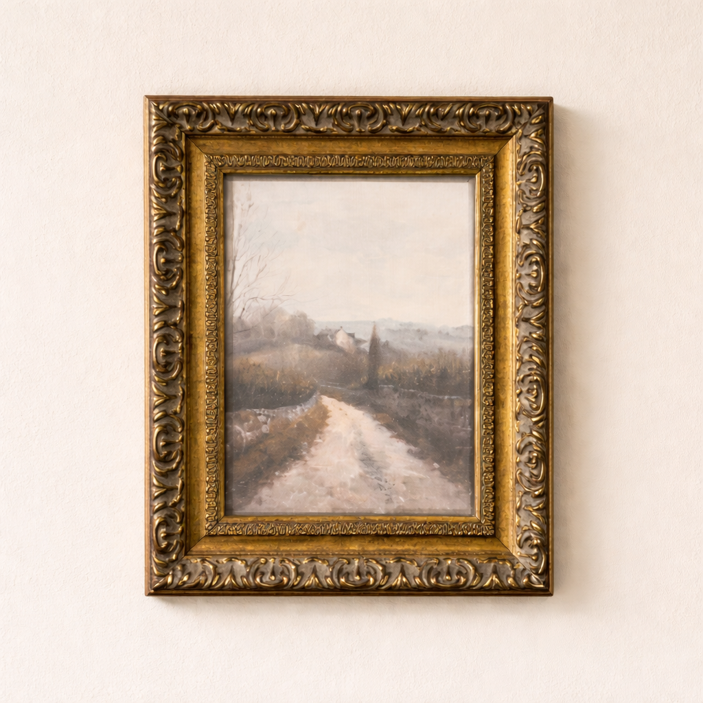 Matin Brumeux | Antique Inspired Brass Mould Framed Art