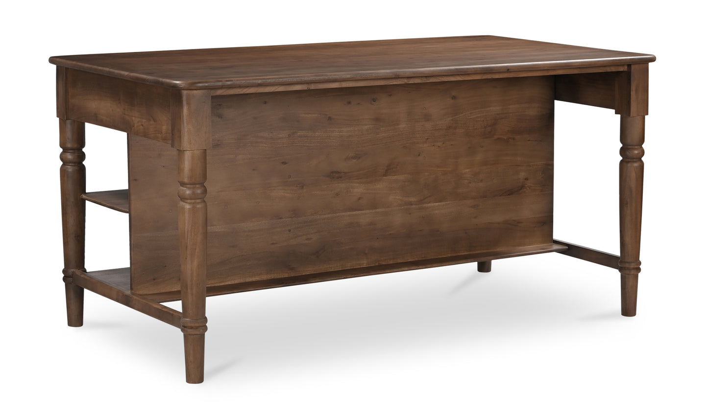 Russet Kitchen Island Brown