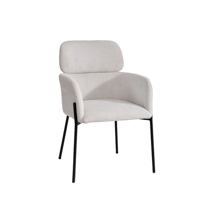 Allegra Dining Chair | Corduroy White